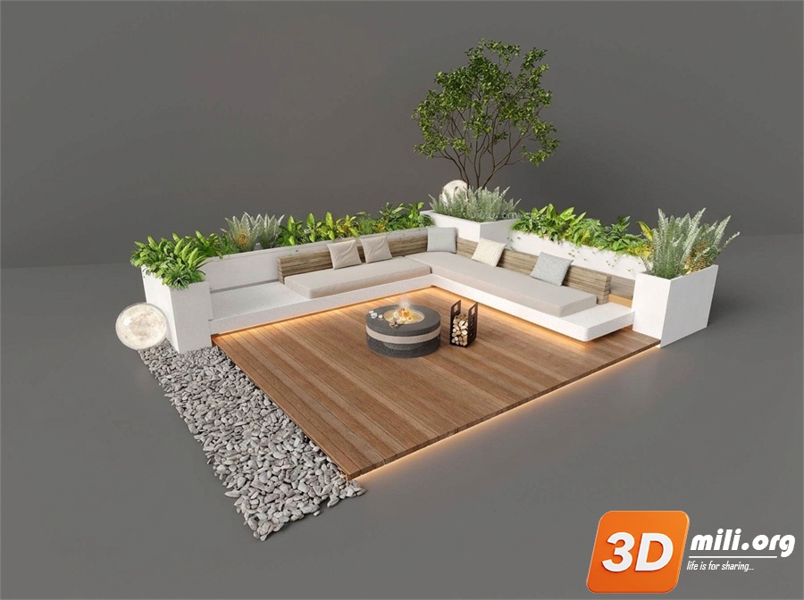 Outdoor Sofa Skp Files